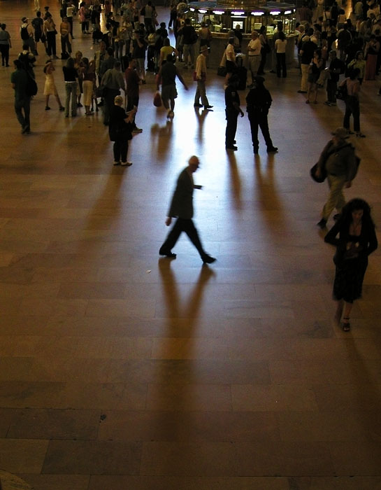 Walking in Grand Central Station