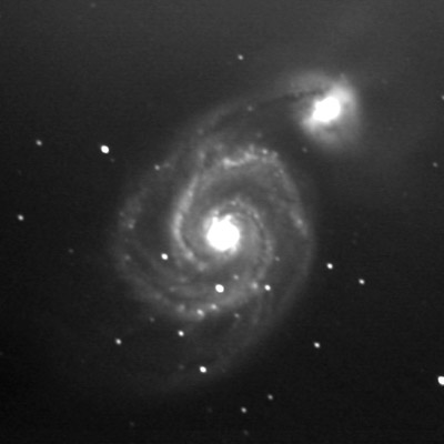M51 after histogram stretching
